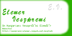 elemer veszpremi business card